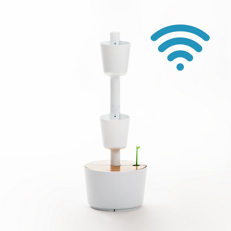 WIFI samonawadniająca pionowa doniczka 2 doniczki