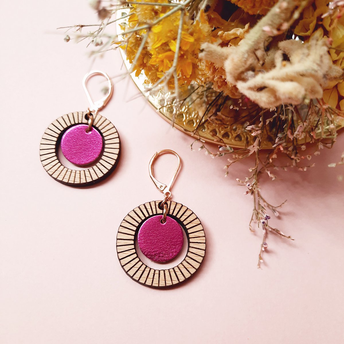 BULLE Fuchsia earrings