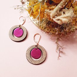 Boucles d'oreilles BULLE Fuchsia