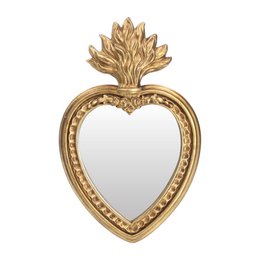 Dekorativer goldener Flammenspiegel H26x16,5 cm