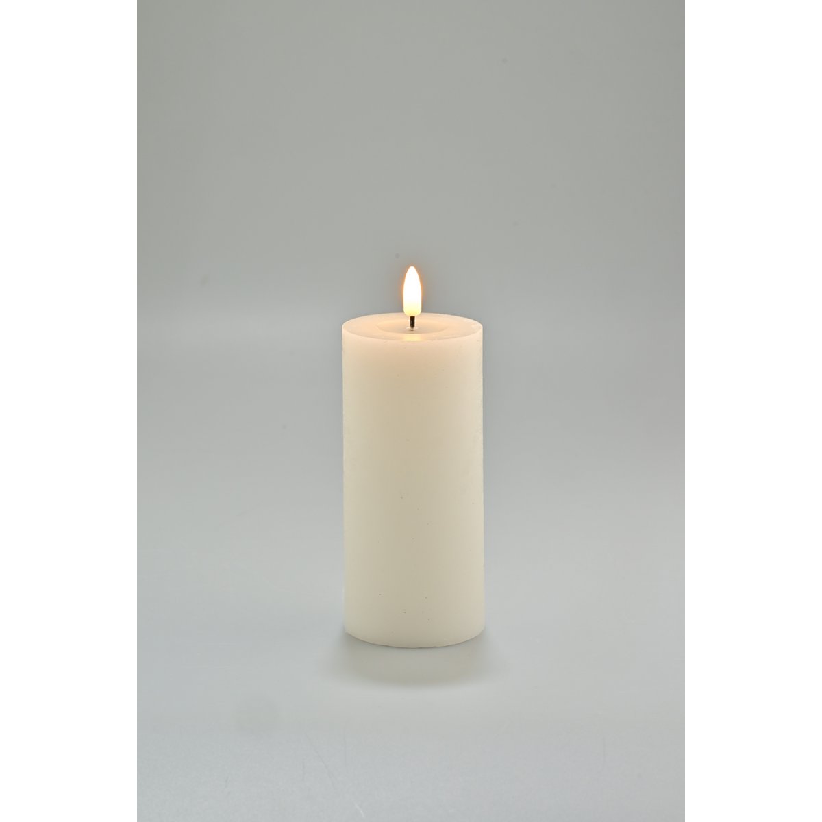 LED candle white with timer and wax mirror