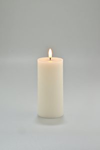 LED candle white with timer and wax mirror
