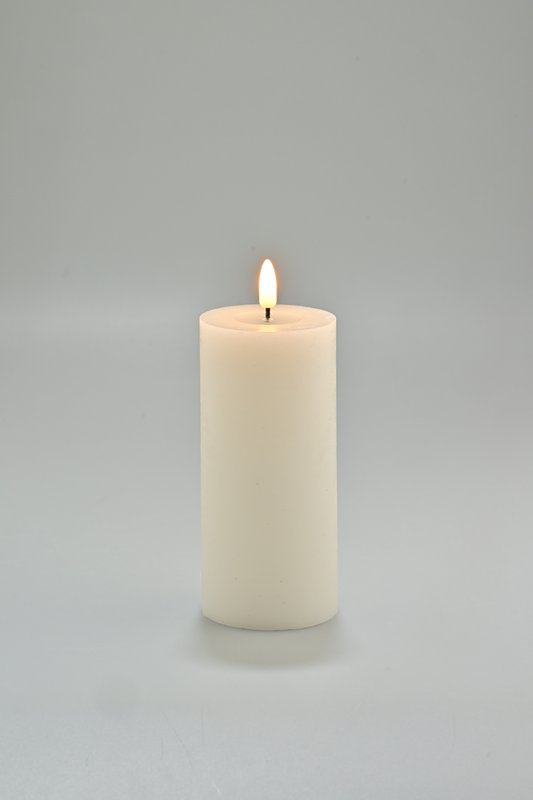 LED candle white with timer and wax mirror