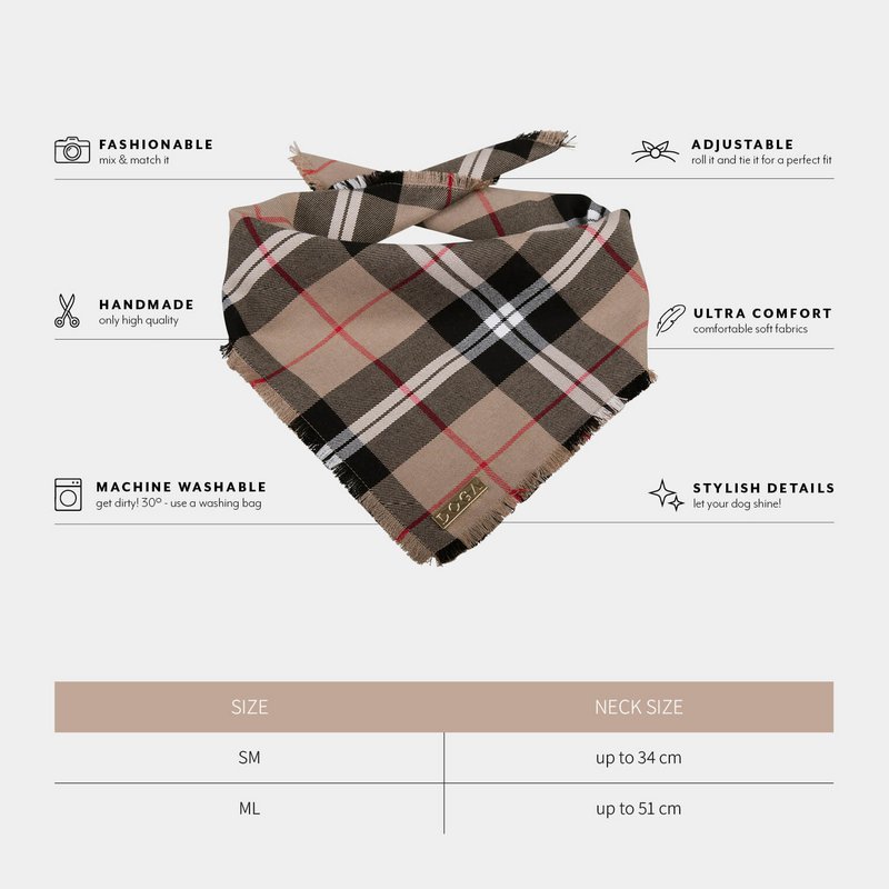 Hundebandana Klassisk Tartan