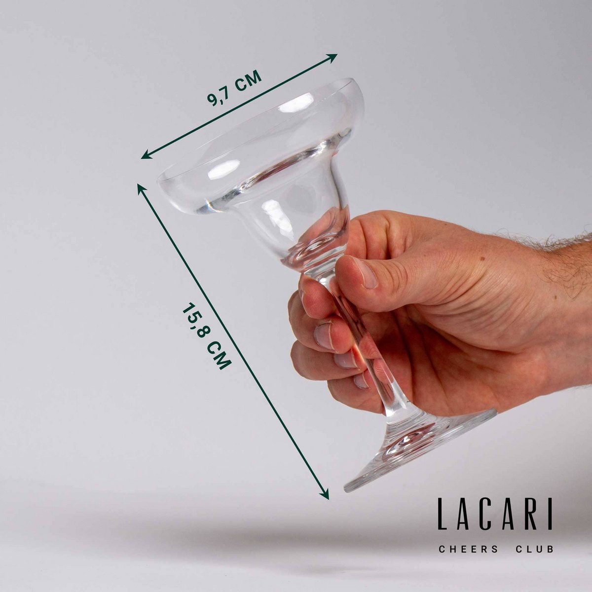 Margaritaglas (set van 2) | 190 ml | Cocktailperfectie in borosilicaat | Lacari