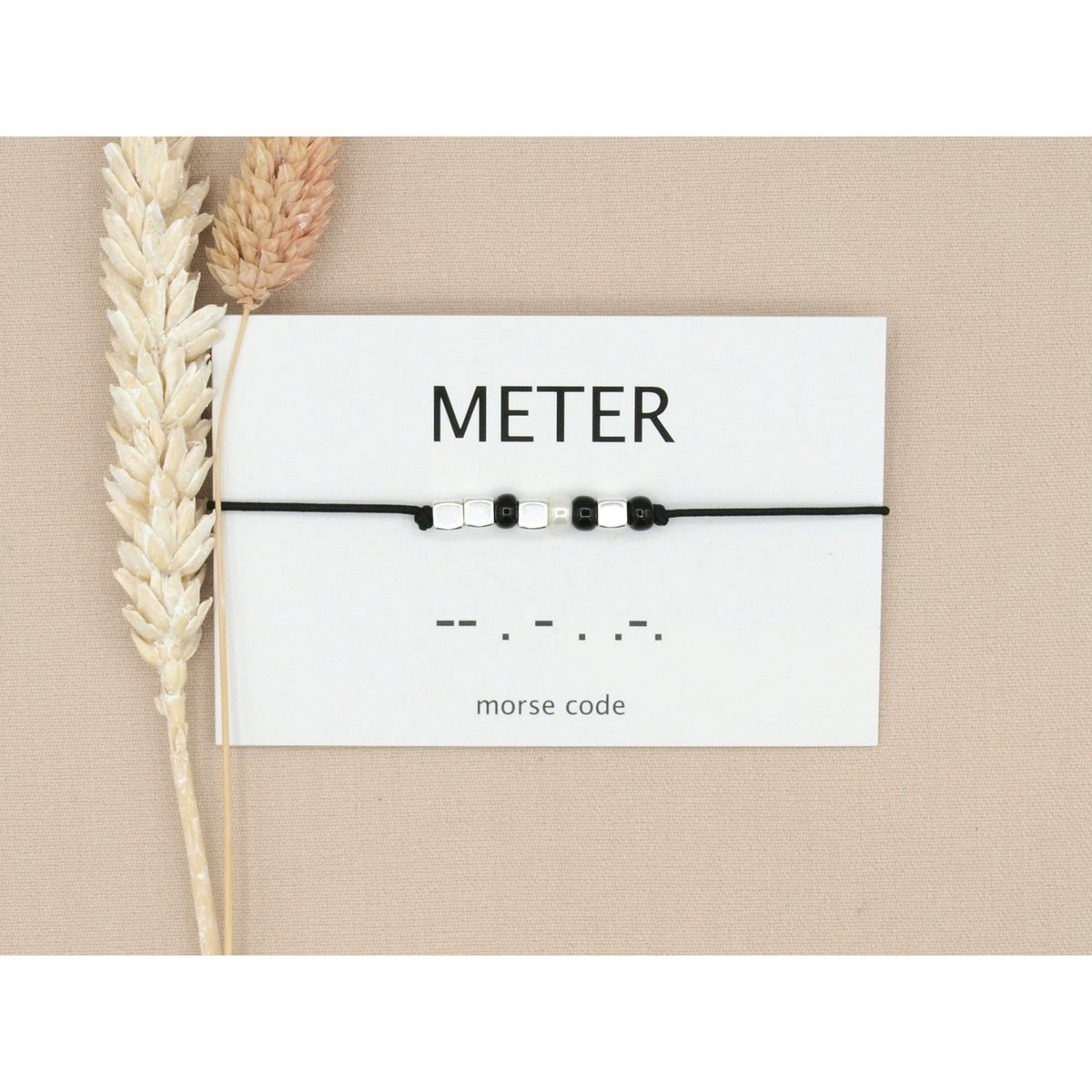 Morse code armband meter (zilver,rosé goud,goud)