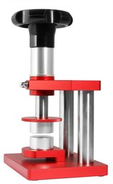 Spindelpresse für Gläser und Gehäuse, Aluminium/Edelstahl, rot/silberfarben