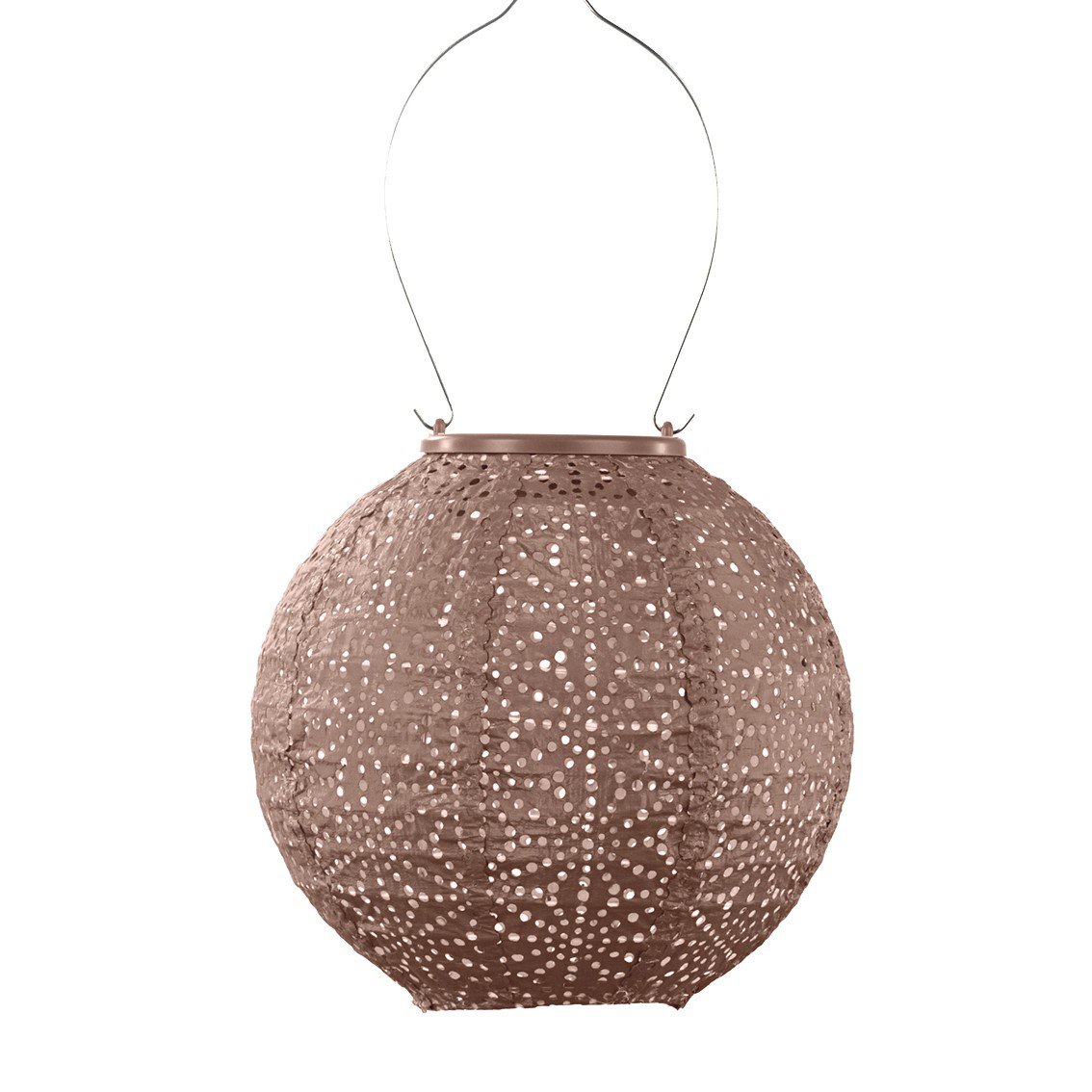 Lámpara solar Lumiz Rond Sashiko - 20 cm - Mousse de moca