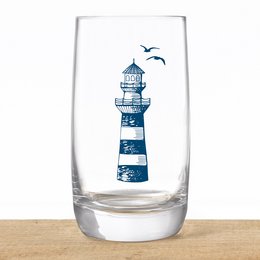 Longdrinkglas van kristal “Lighthouse” – maritiem design, gemaakt in de EU