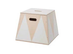 trapezoid box "the roll up" white wood