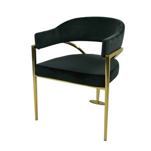 Chloe fauteuil, zwart/goud, 60x56x77 cm
