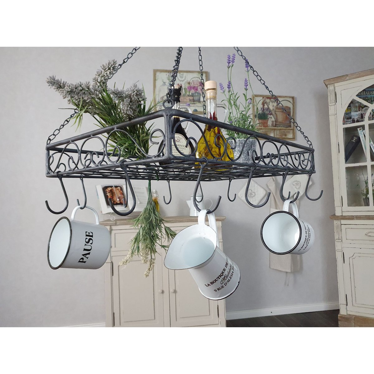Appendipentola in ferro - grigio 60 cm