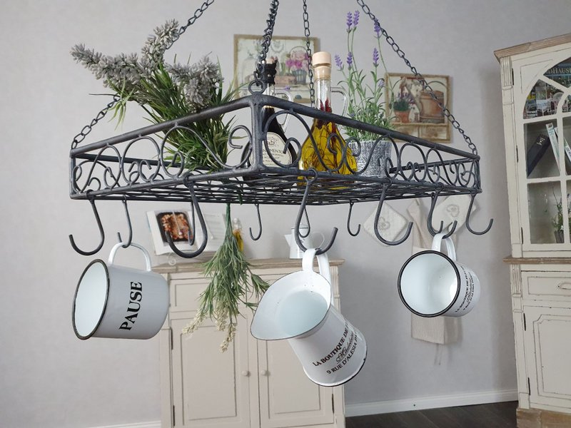 Iron pot hanger - gray 60cm