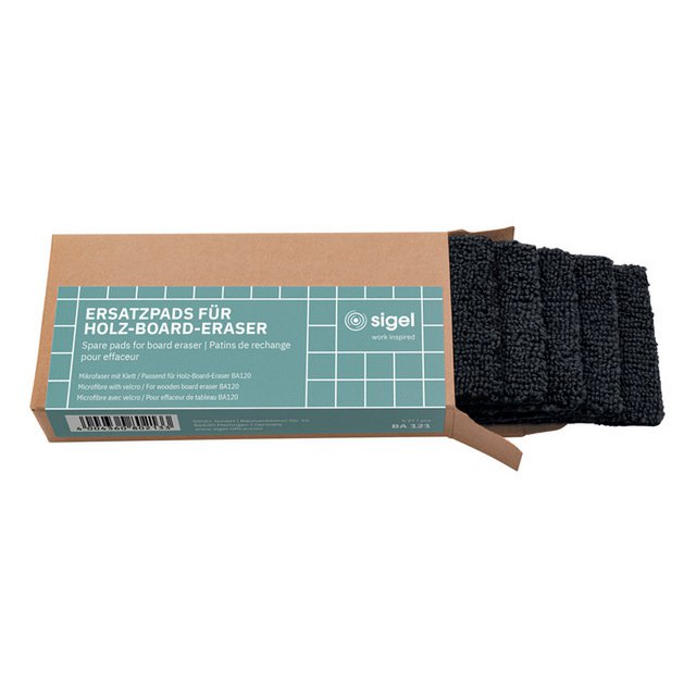 Tampons Sigel pour essuie-tableau 5 tampons de remplacement