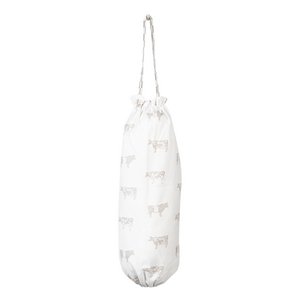 Bag storage drug 23x48 cm beige white cotton cows bag bag
