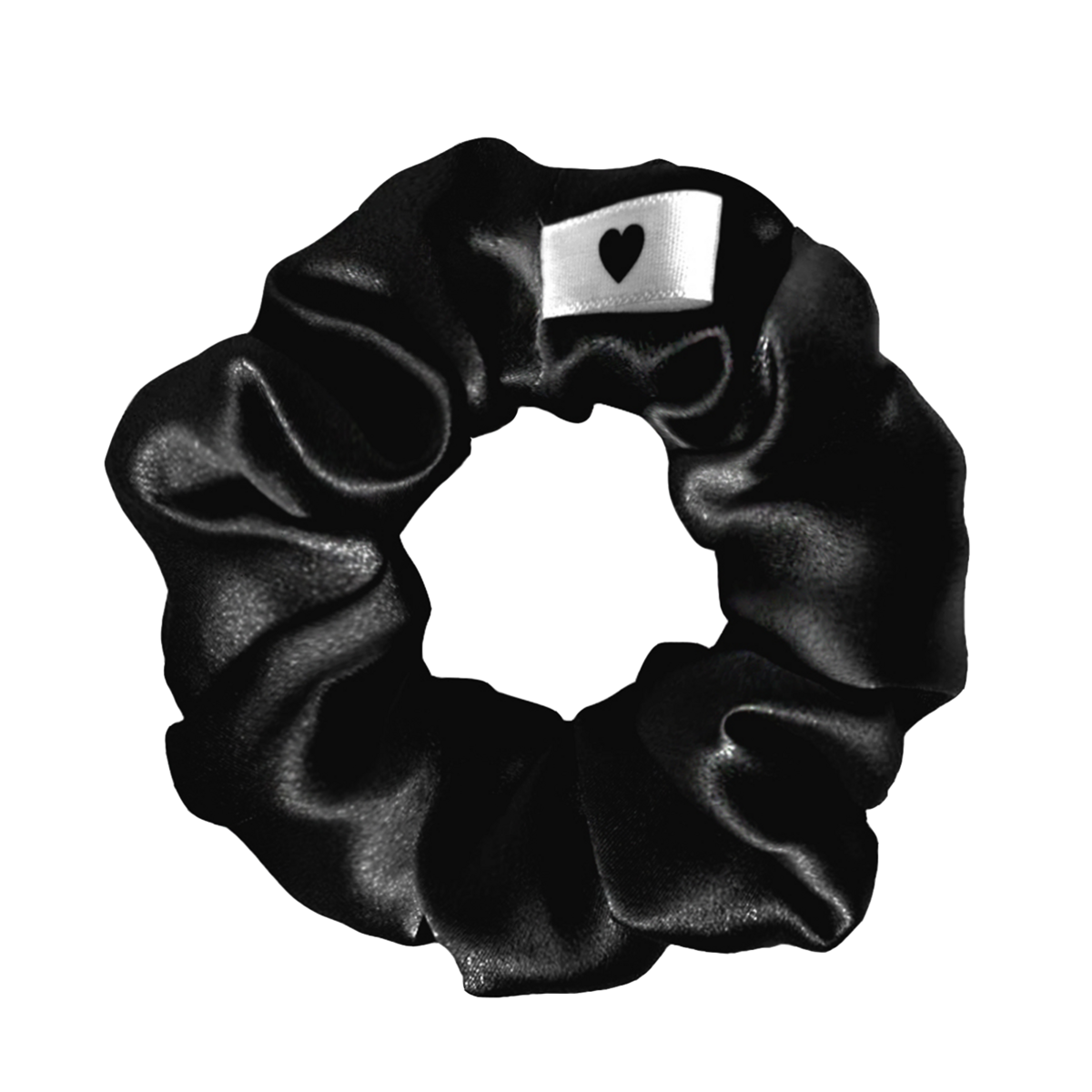 Seiden-Scrunchie Schwarz – Bellody® elegante Seide & starker Halt (1 Stück)