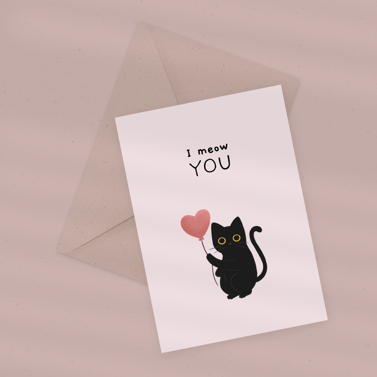 Eco Greeting Card — I Meow You