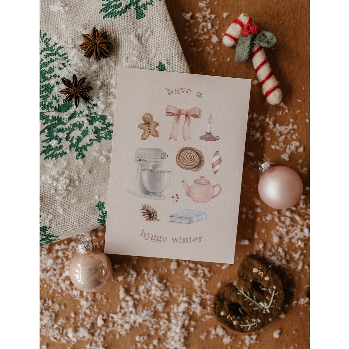 Ansichtkaart hygge winter