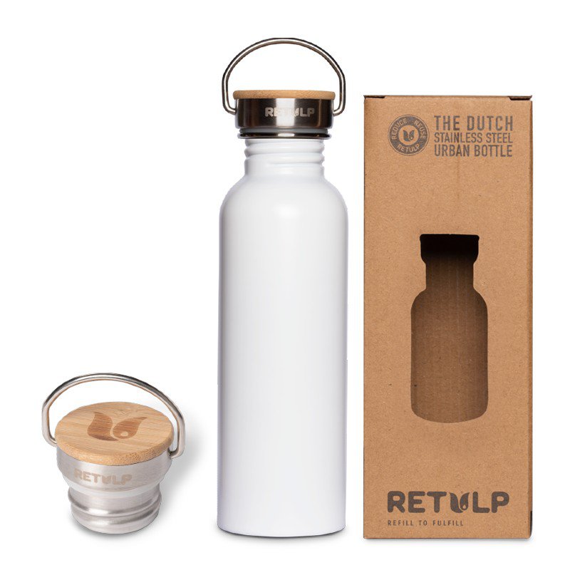 Edelstahl-Trinkflasche Urban Steel White 750 ml