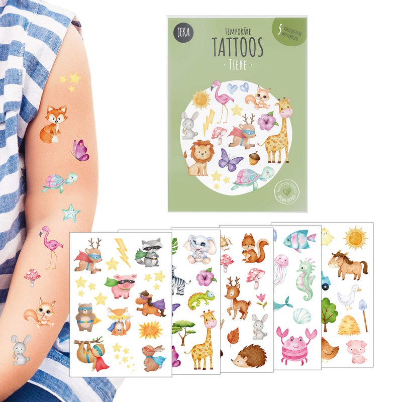 Kindertatoeages - motief "dieren"