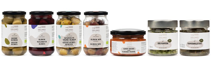 Grilled Green Organic Olives - six pack
