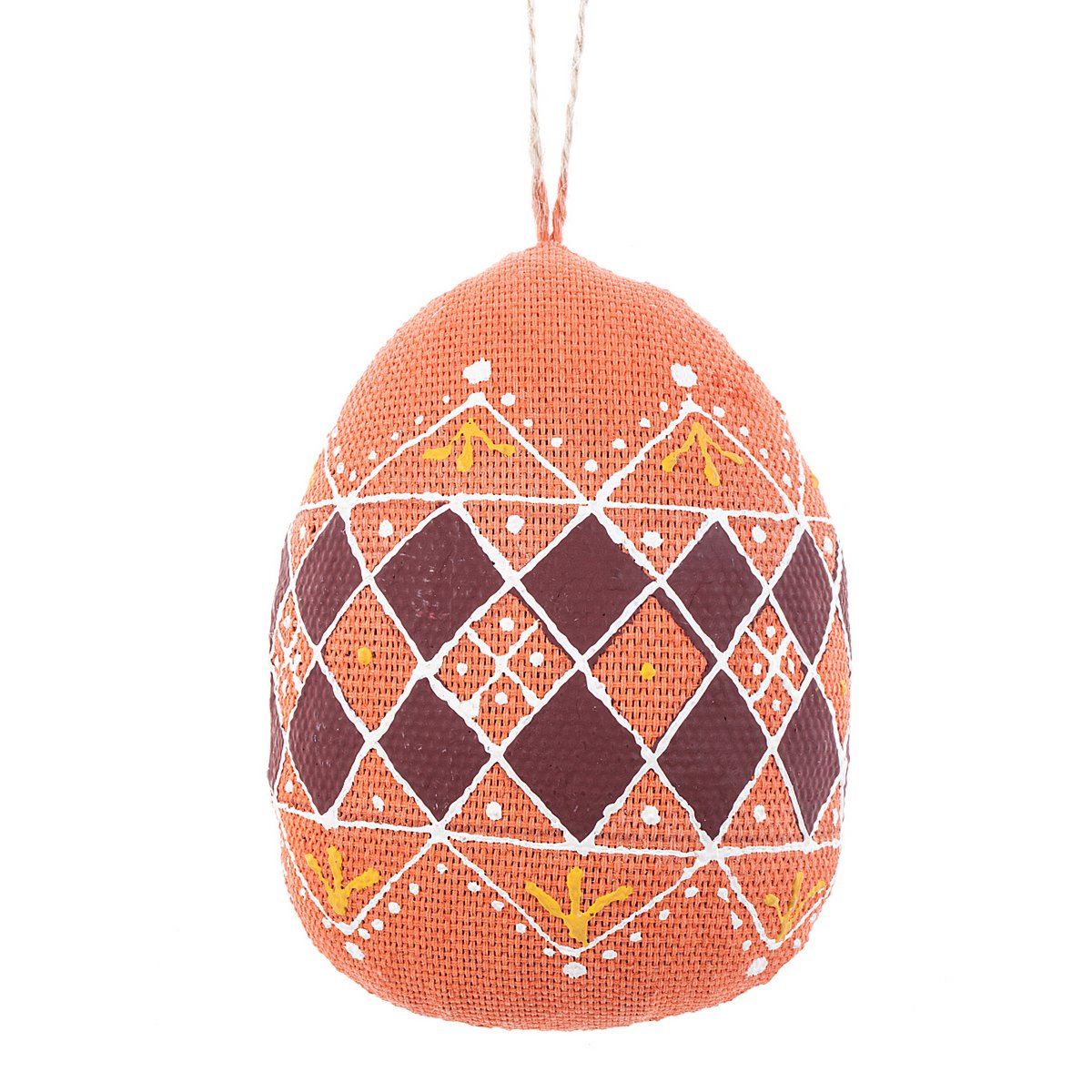 Håndmalet påskeæg (orange)