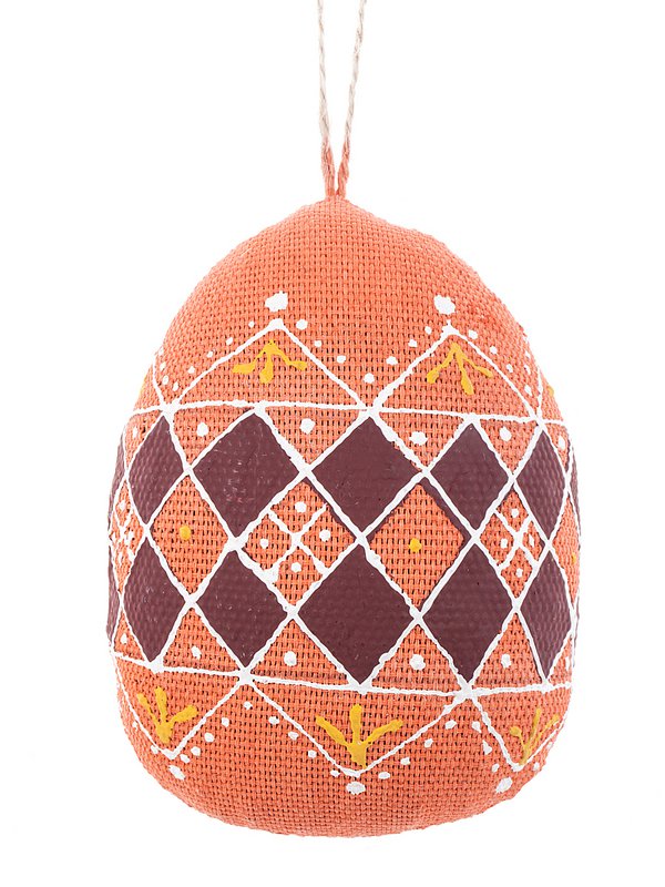 Håndmalet påskeæg (orange)