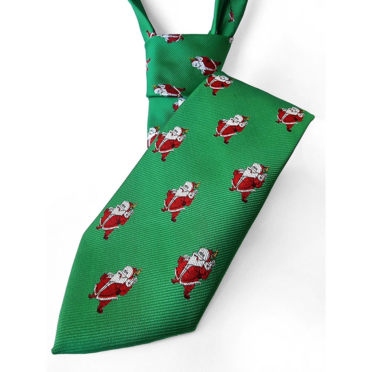 Tie - Green with Santa