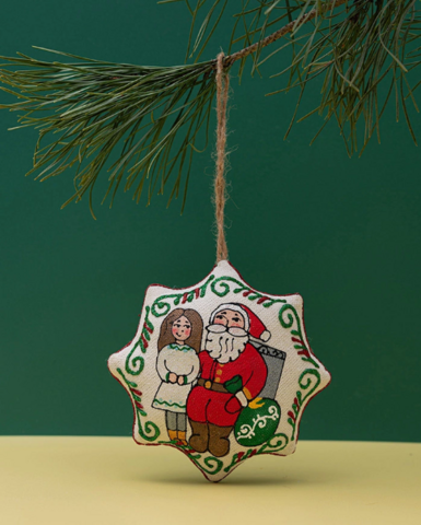 Christmas Star "Girl and Santa"