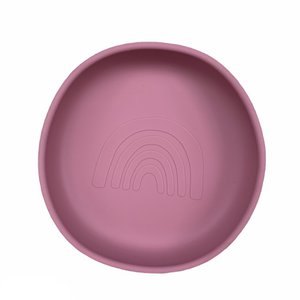 Rainbow silicone plate - blush