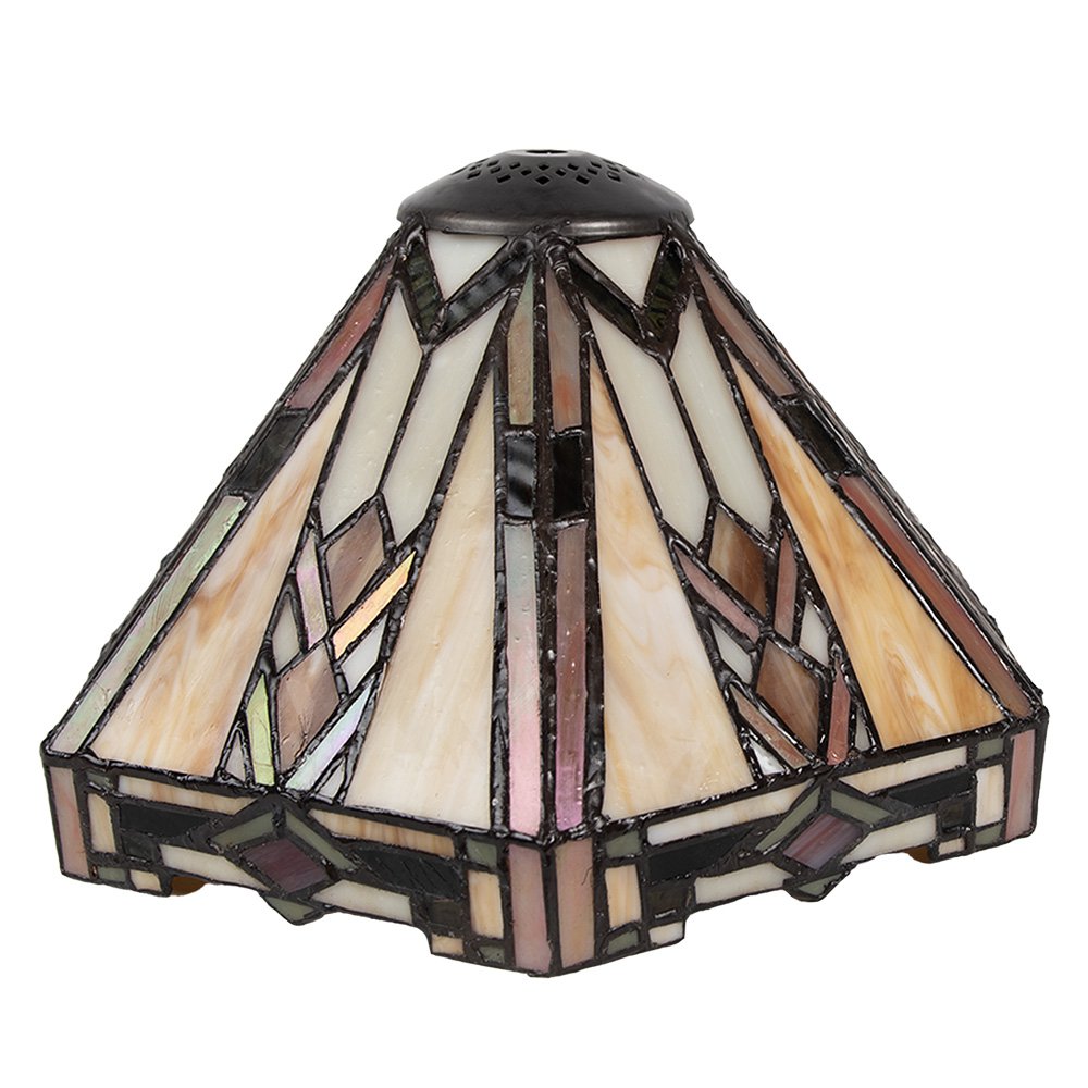 Lampenkap tiffany Ø 25x25 cm beige glas