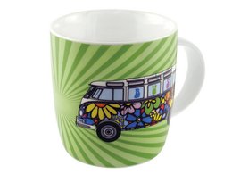 Volkswagen VW T1 Bus Coffee Mug 370ml in Gift Box - Love Bus/Green