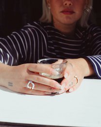 Bague Fleur Varia - Perle - Or Blanc