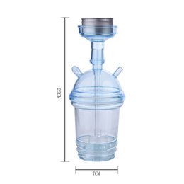 Shisha-Komplettset – ideal für Reisen, Strand, Festivals – Shisha mit Silikonschlauch, Zange, Wasserpfeife, komplettes modernes Acrylglas-Set