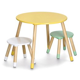 Children's seating set, 3-piece, MDF/pine FSC 100%