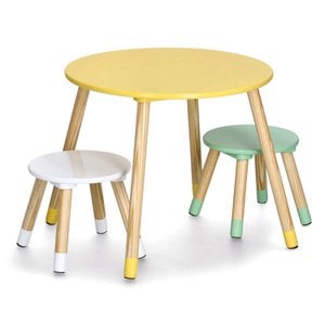 Children's seating set, 3-piece, MDF/pine FSC 100%