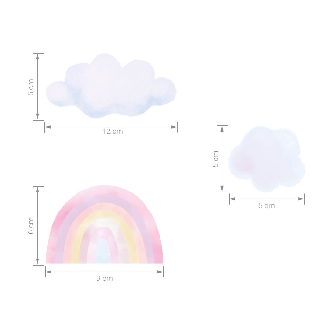 Wandaufkleber | Mini-Regenbogen rosa