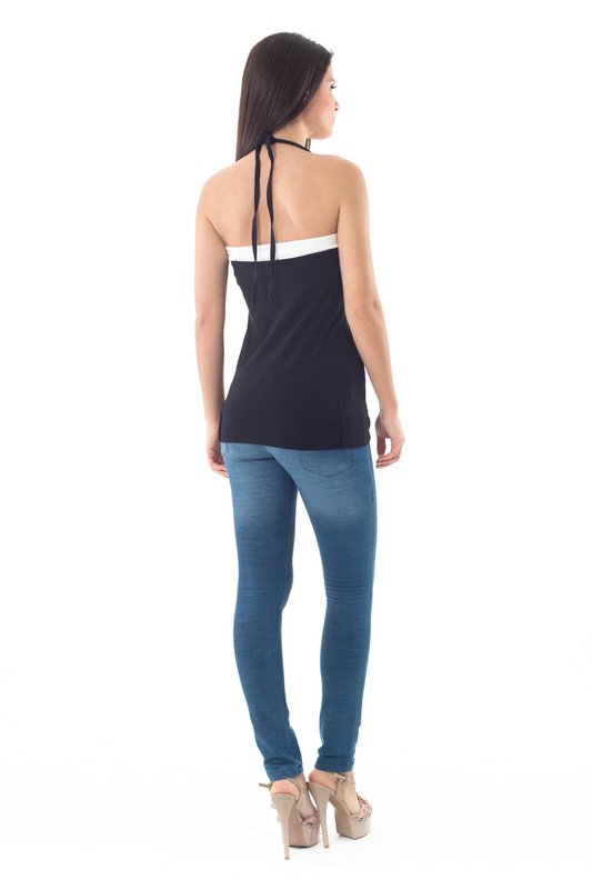 Halter Neck Faux Cape Top