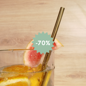 STRAIGHT stainless steel straws - GOLD