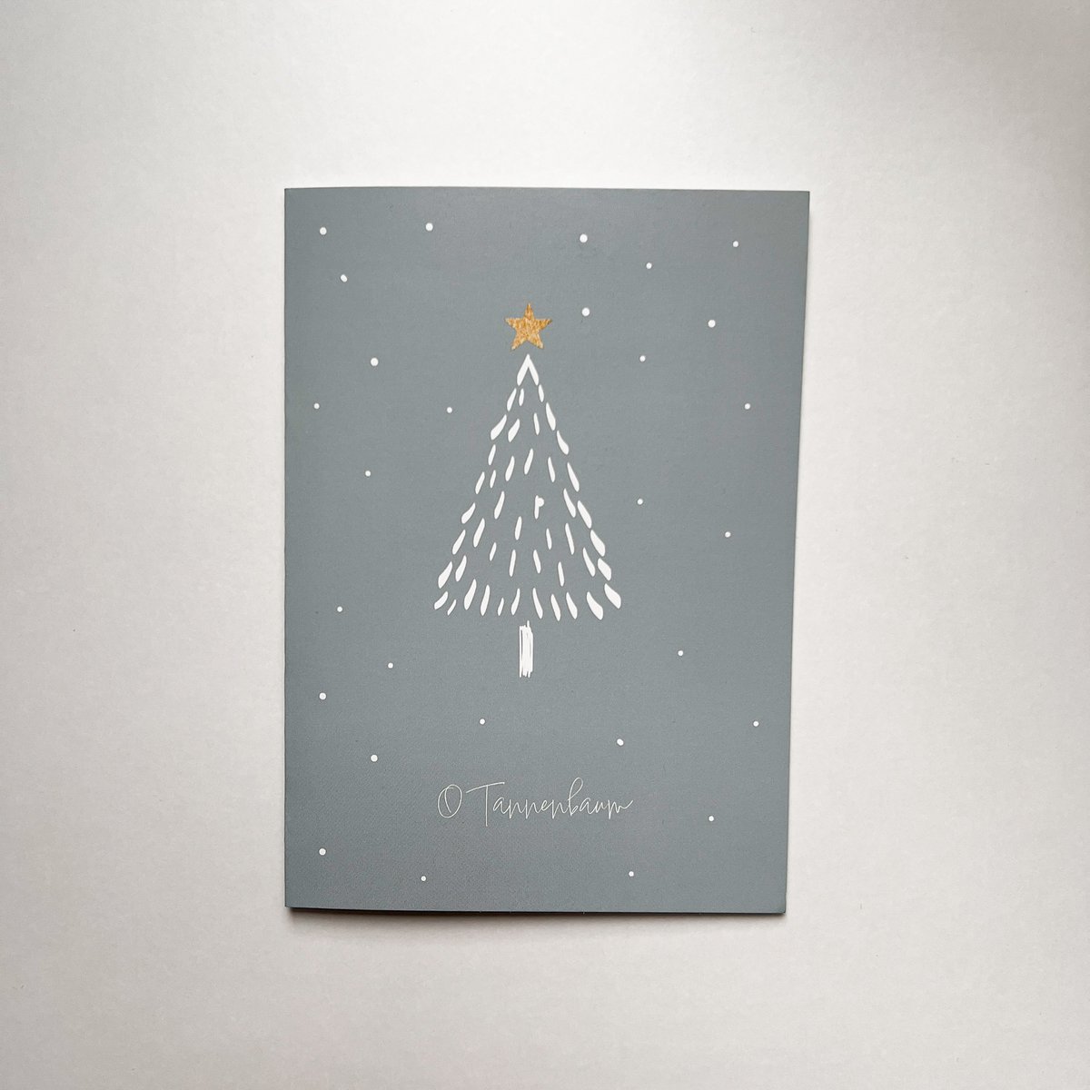 Christmas card O Christmas tree with envelope