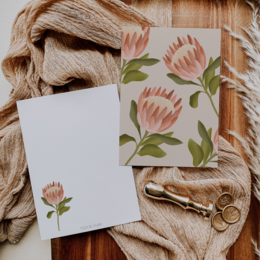 Carte postale - Protea bohème fleur