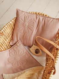 Linen bloom child cover set "Powder pink"
