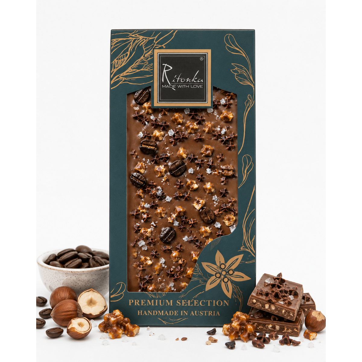 Czekolada mleczna PREMIUM - kawa, żurawina 95g