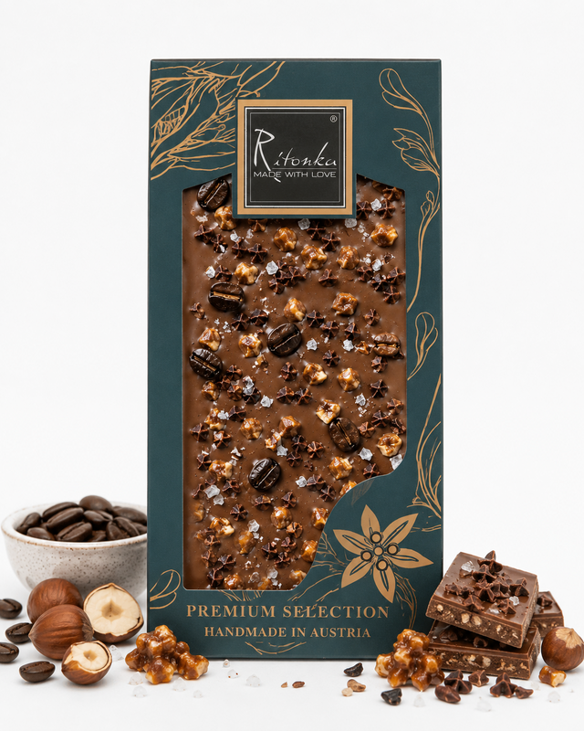Czekolada mleczna PREMIUM - kawa, żurawina 95g