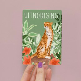 5 x Einladung Kinderparty - Gepard