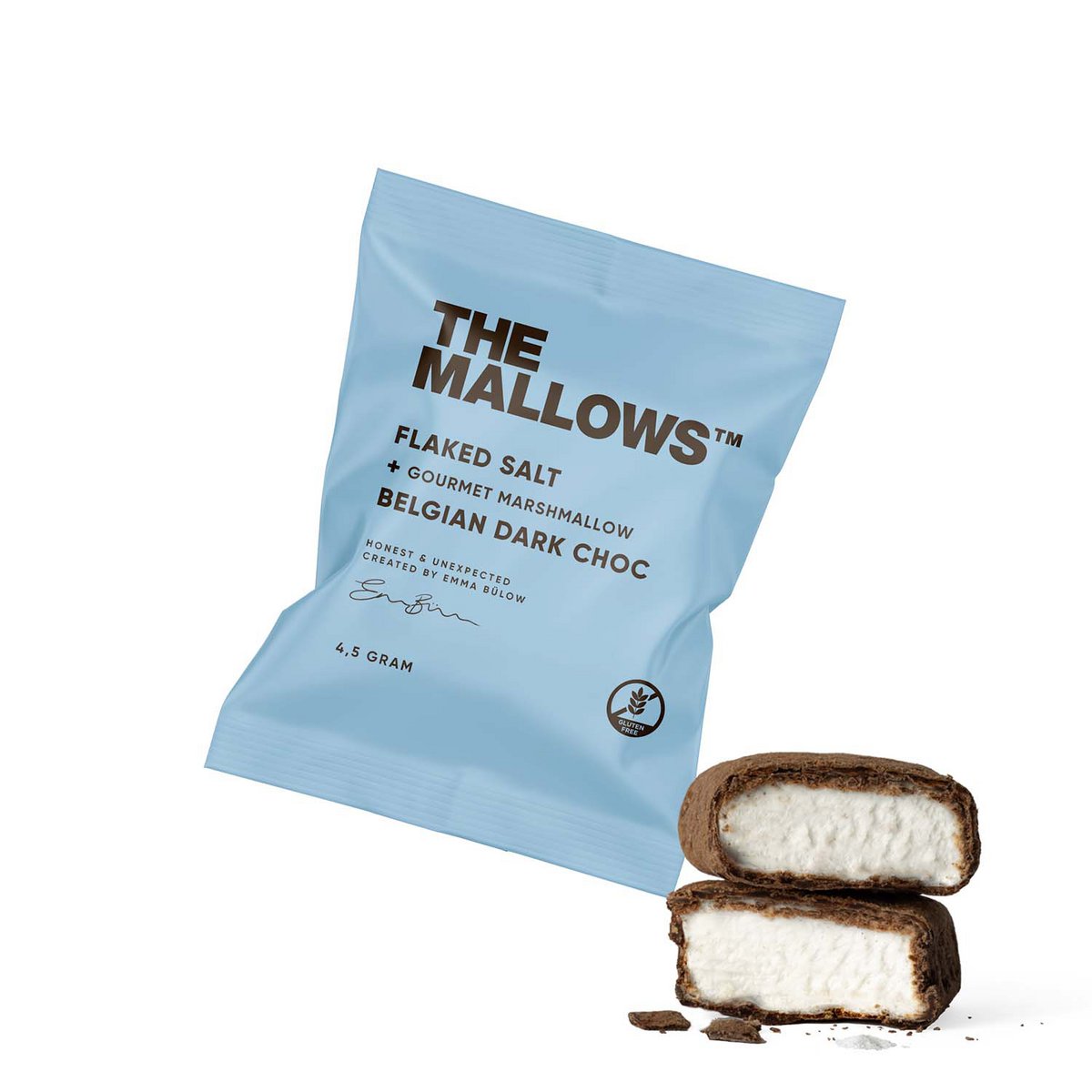 Flaked Salt - Marshmallows with Dark Chocolate & Maldon Seasalt 4.5G