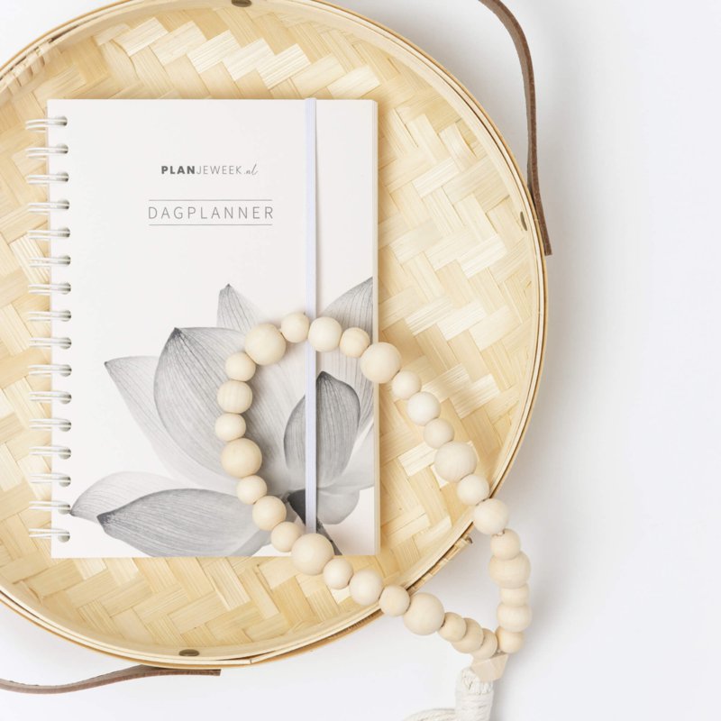 Prikkelarme A5 dagplanner 'Lotus' planboekje met ringband