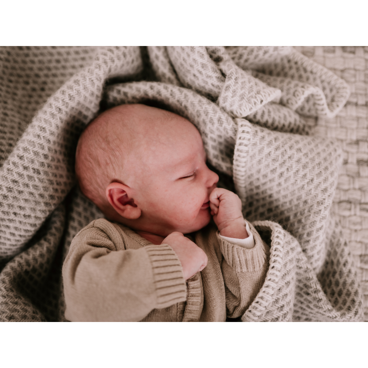 Coperta per culla in lana - Grigio