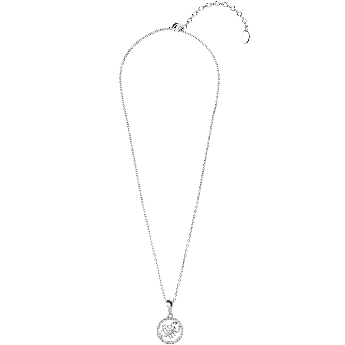 Pendentifs Zodiaque Scorpion - Argenté et Cristal