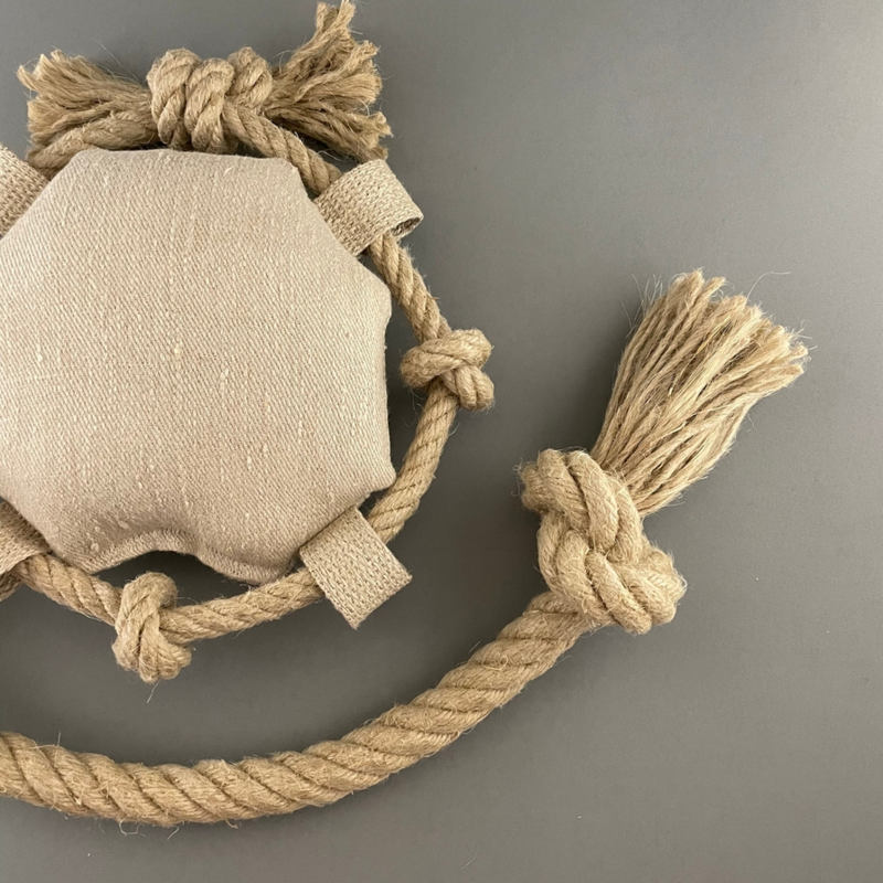 3 Dog Toys - Natural Hemp rope Dental toy, Simple rope